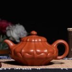 宜兴紫砂壶丨合菱壶_泥料：大红袍_容量：320cc