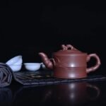 宜兴紫砂壶丨竹段壶_泥料：紫泥_容量：350cc