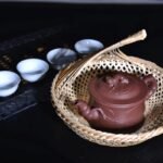 宜兴紫砂壶丨竹段壶_泥料：紫泥_容量：350cc