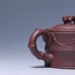 宜兴紫砂壶丨竹段壶_泥料：紫泥_容量：350cc