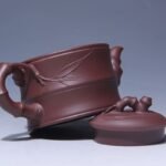 宜兴紫砂壶丨竹段壶_泥料：紫泥_容量：350cc