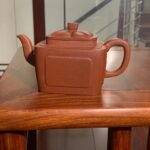 宜兴紫砂壶丨菱花魁方_泥料：降坡泥_容量：300cc