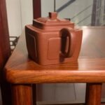 宜兴紫砂壶丨菱花魁方_泥料：降坡泥_容量：300cc