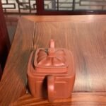 宜兴紫砂壶丨菱花魁方_泥料：降坡泥_容量：300cc