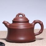 宜兴紫砂壶 | 竹鼎_泥料：紫泥_容量：380cc