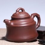 宜兴紫砂壶 | 竹鼎_泥料：紫泥_容量：380cc