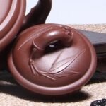 宜兴紫砂壶 | 竹鼎_泥料：紫泥_容量：380cc
