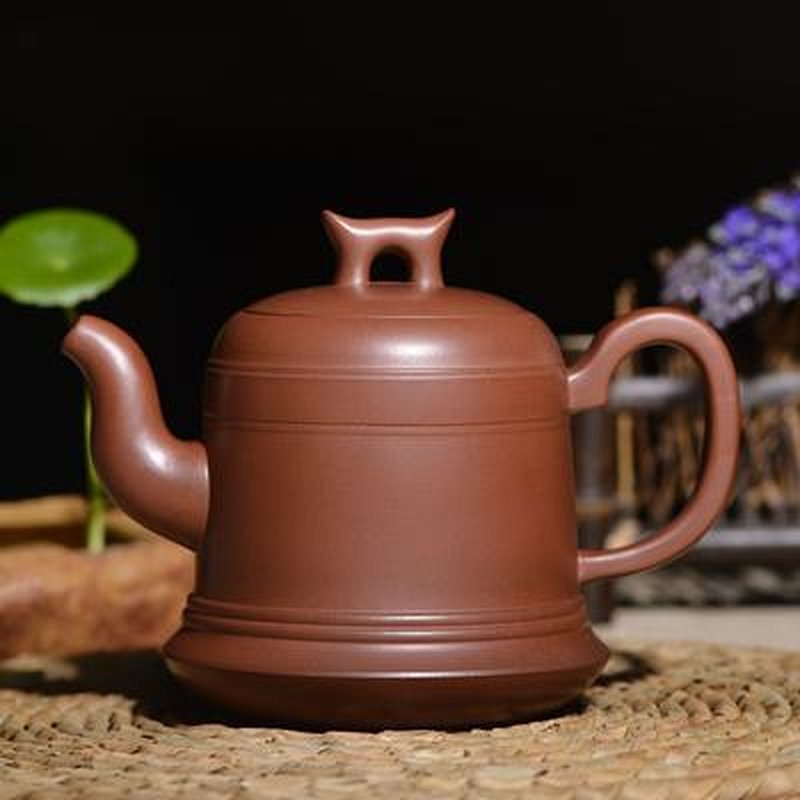 宜兴紫砂壶 | 汉钟_泥料：紫泥_容量：450cc