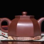 宜兴紫砂壶 | 六方井栏_泥料：紫泥_容量：280cc