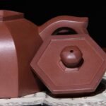 宜兴紫砂壶 | 六方井栏_泥料：紫泥_容量：280cc
