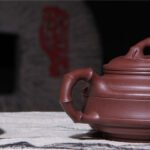 宜兴紫砂壶 | 双线竹鼓_泥料：紫泥_容量：330cc