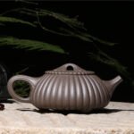 宜兴紫砂壶 | 筋囊石瓢_泥料：天青泥_容量：380cc