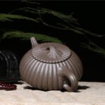 宜兴紫砂壶 | 筋囊石瓢_泥料：天青泥_容量：380cc