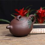 宜兴紫砂壶 | 春意_泥料：老紫泥_容量：300cc