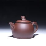 宜兴紫砂壶 | 醒狮_泥料：紫泥_容量：450cc