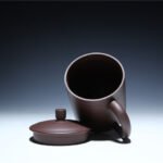 宜兴紫砂杯 | 双线盖杯_泥料：紫泥_容量：480cc