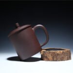 宜兴紫砂杯 | 君子盖杯_泥料：紫泥_容量：500cc