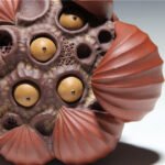 宜兴紫砂雕塑 | 连生贵子_泥料：紫泥，段泥