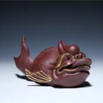 宜兴紫砂雕塑 | 鱼化龙_泥料：紫泥