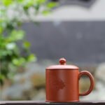 宜兴紫砂杯 | 紫砂盖杯_泥料：朱泥_容量：520cc