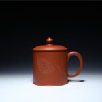 宜兴紫砂杯 | 紫砂盖杯_泥料：朱泥_容量：520cc
