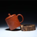 宜兴紫砂杯 | 紫砂盖杯_泥料：朱泥_容量：520cc