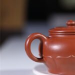 宜兴紫砂壶 | 清莲_泥料：大红袍_容量：190cc
