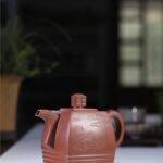 宜兴紫砂壶 | 四方青玉_泥料：紫泥_容量：700cc