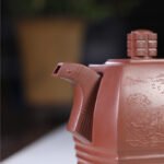 宜兴紫砂壶 | 四方青玉_泥料：紫泥_容量：700cc