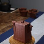 宜兴紫砂壶 | 君方套壶_泥料：底槽青_容量：550cc