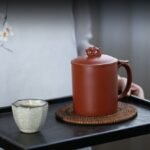 宜兴紫砂杯 | 龙行天下杯_泥料：大红袍_容量：460cc