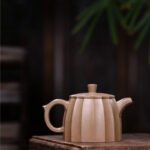 宜兴紫砂壶 | 筋纹秦权_泥料：青段泥_容量：300cc