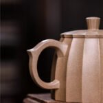 宜兴紫砂壶 | 筋纹秦权_泥料：青段泥_容量：300cc