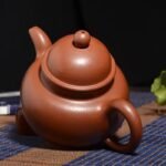 宜兴紫砂壶 | 掇球_泥料：红清水泥_容量：270cc