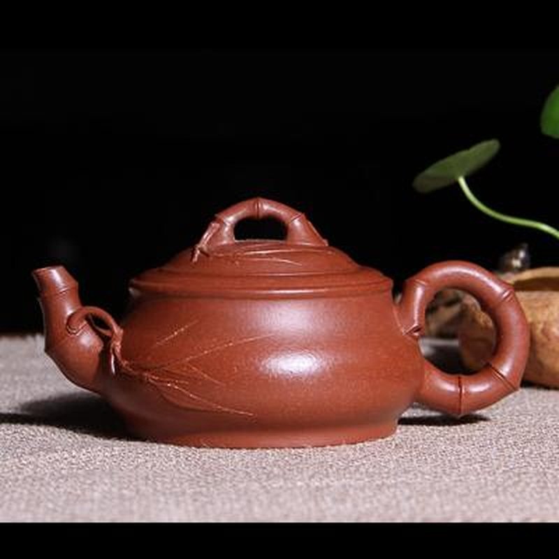 宜兴紫砂壶 | 逸竹_泥料：降坡泥_容量：280cc