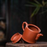 宜兴紫砂壶 I 劲竹_泥料：朱泥_容量：210cc